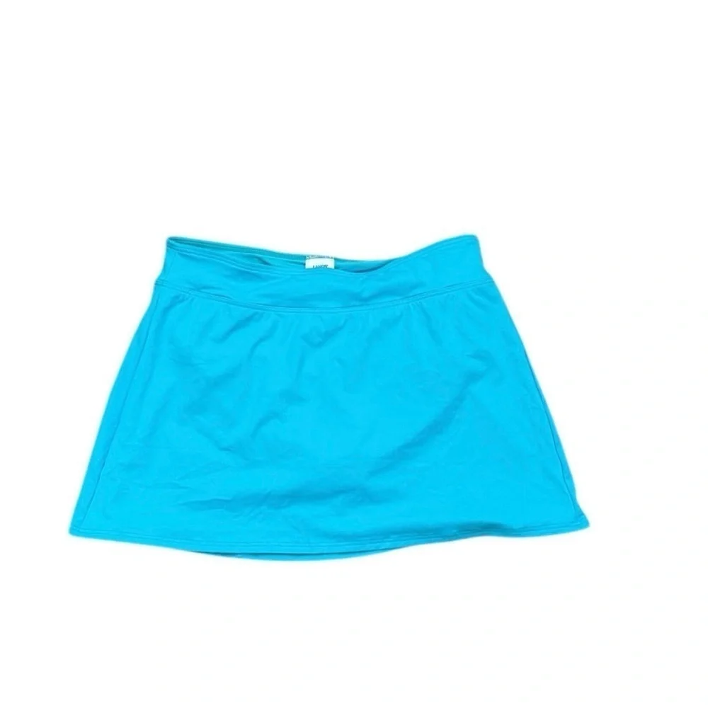New Women's Lands' End Tummy Control UPF 50 Swim Blue Skirt Size 8